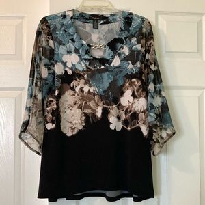 Style & Co Floral Tunic Blouse, S